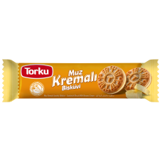 SANDWICH BISCUITS WITH BANANA FLAVOUR CREAM 61G FAVORIMO TORKU (TURKISH)